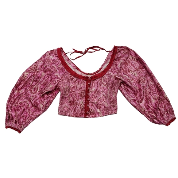 NWT Free People Blouse Size S Dare Me Velvet - Picture 1 of 7